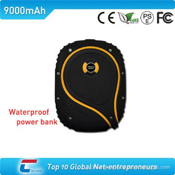 9000mAh waterproof power bank 728 with led torch and indicated lights
